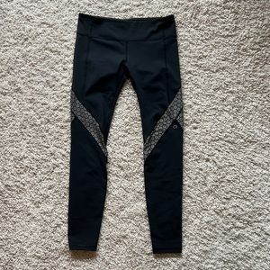 Gap Black Leggings with Silver Detailing